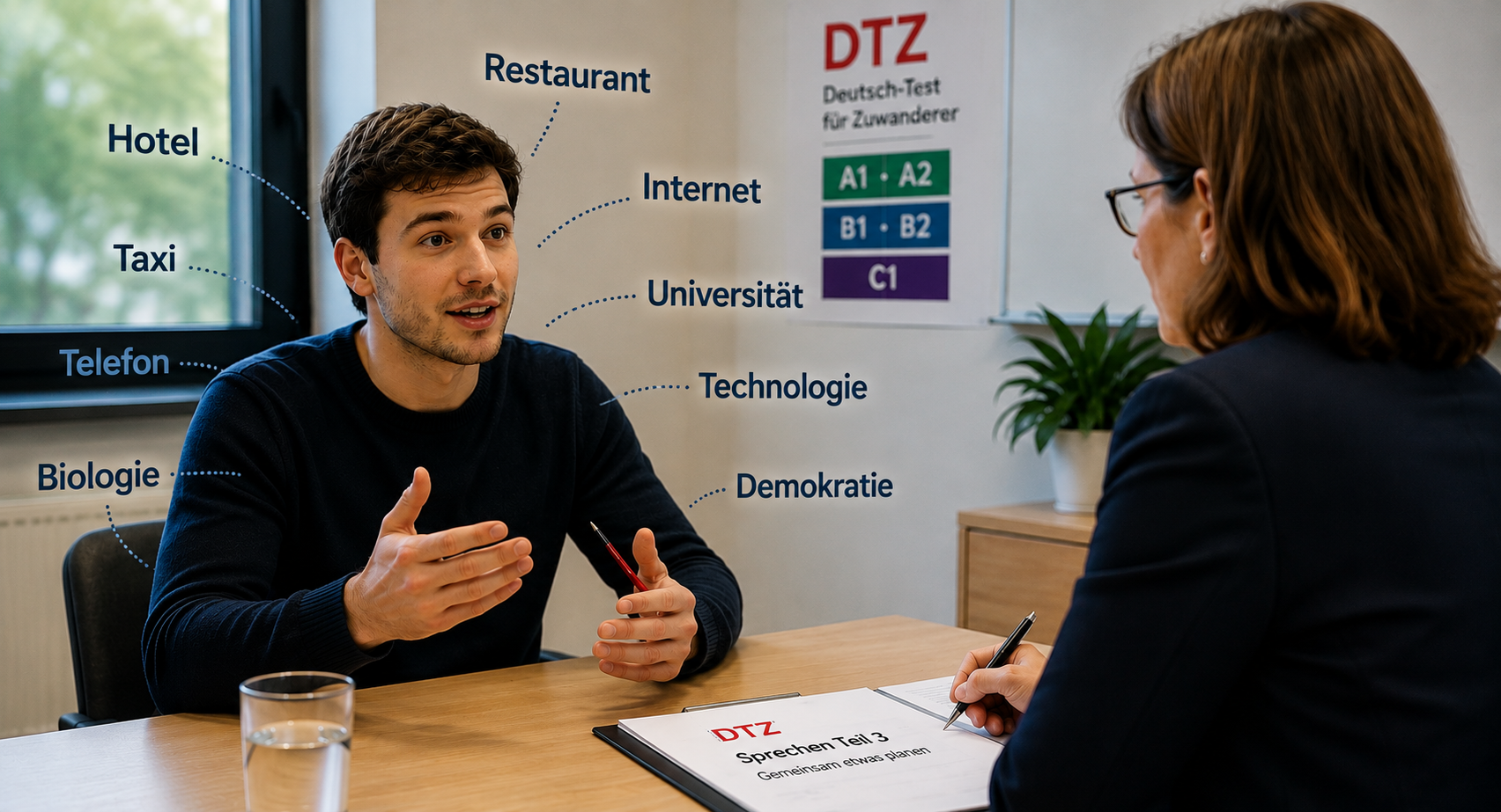 Wie man den mündlichen Teil der Prüfungen A1, A2, B1 und B2 erfolgreich besteht: Geheimnis internationaler Wörter