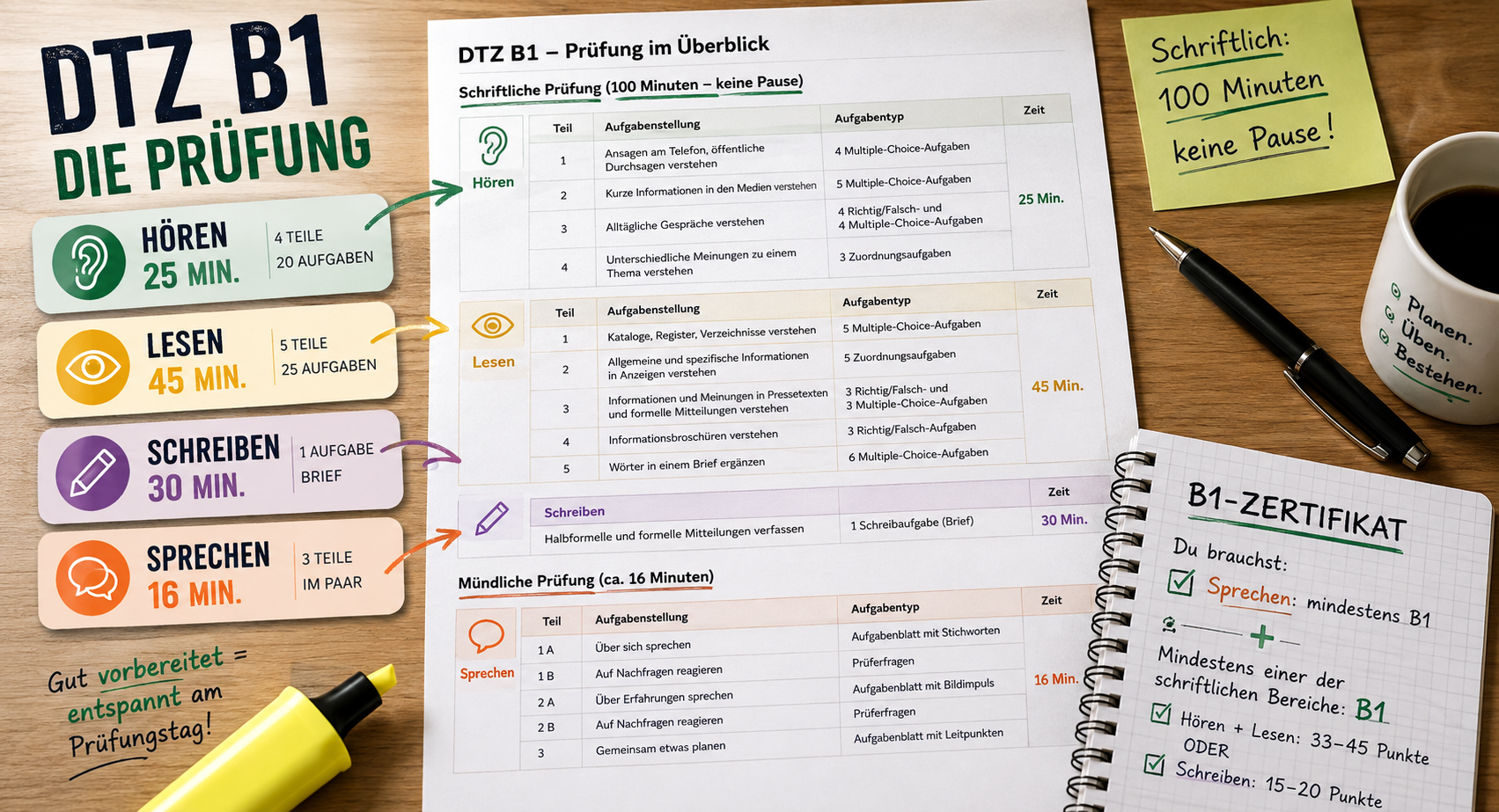 Was Sie über die DTZ B1-Prüfung wissen müssen