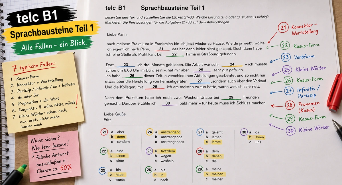 Sprachbausteine Teil 1: Alle Fallen auf einen Blick