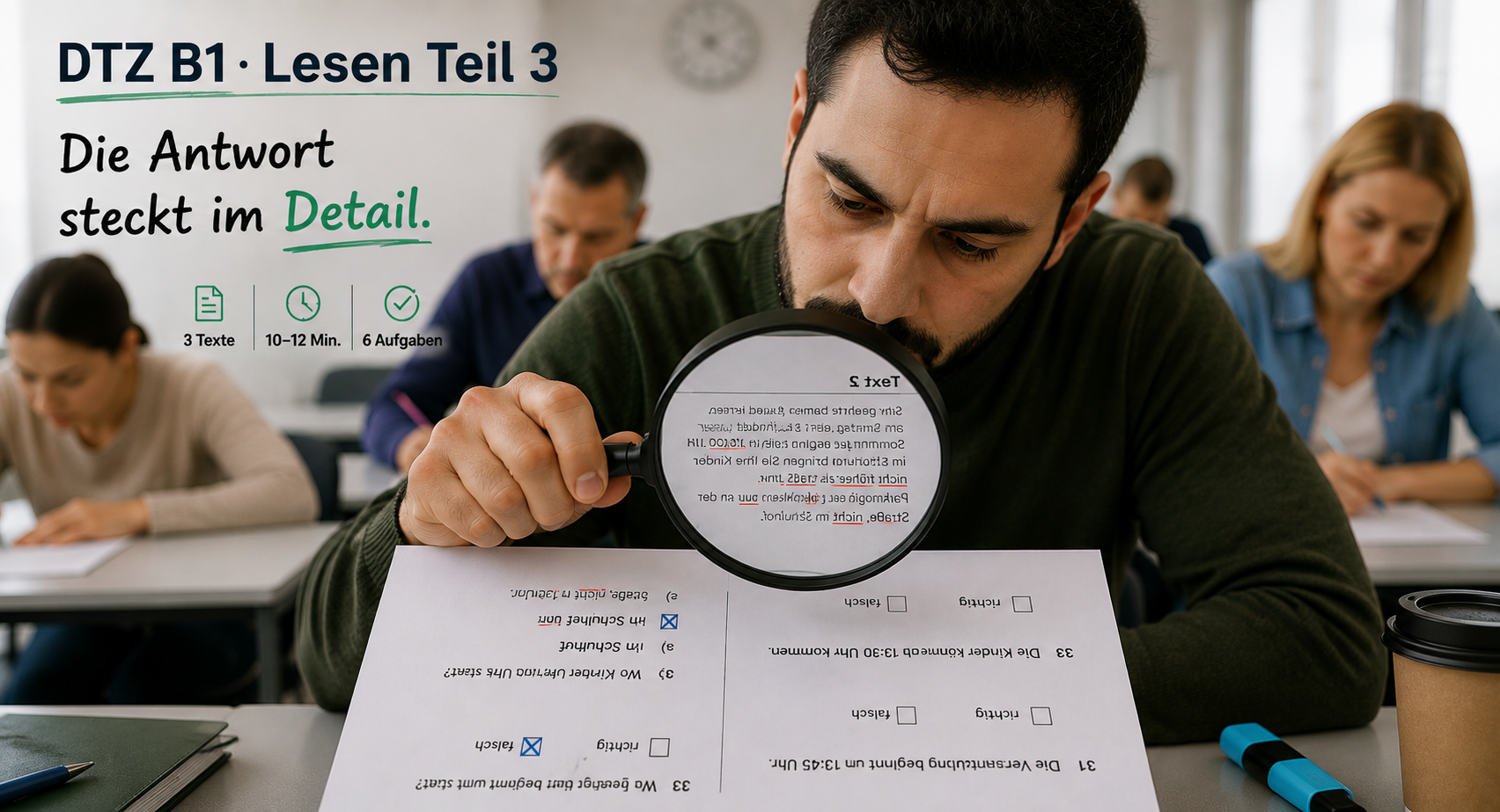 Lesen Teil 3: Texte verstehen und Fallen erkennen