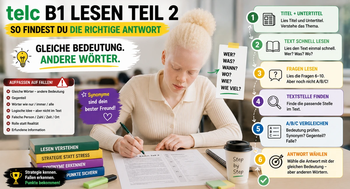 telc B1 Lesen Teil 2: So findest du die richtige Antwort