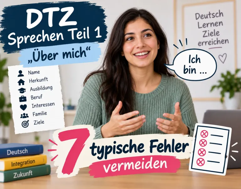 DTZ B1 Sprechen „Über mich“: 7 typische Fehler vermeiden