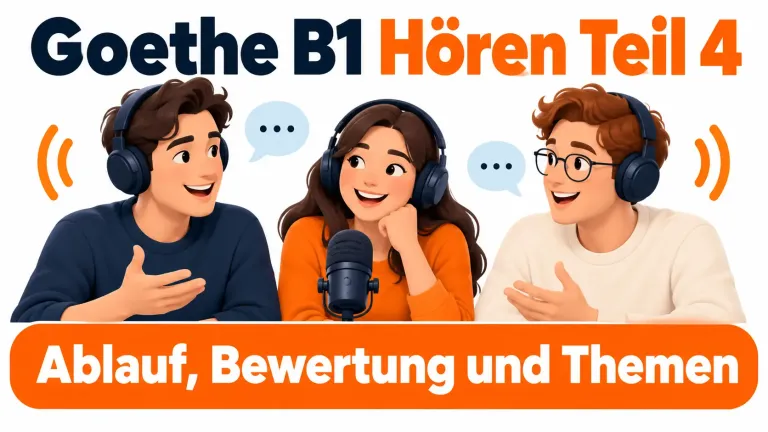 Goethe B1 Hören Teil 4: Ablauf, Bewertung und Themen