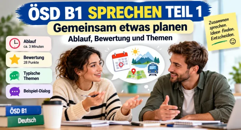 ÖSD B1 Sprechen Teil 1: Ablauf, Bewertung und Themen