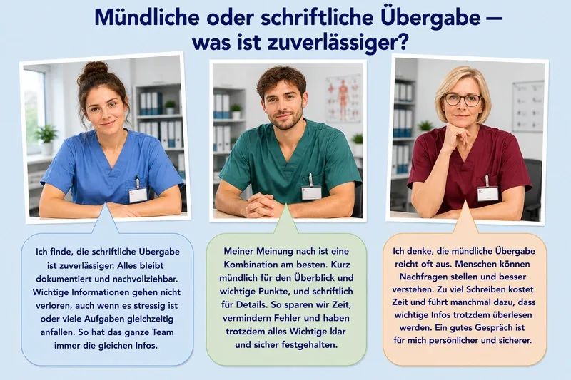 Übergabe: mündlich oder schriftlich?