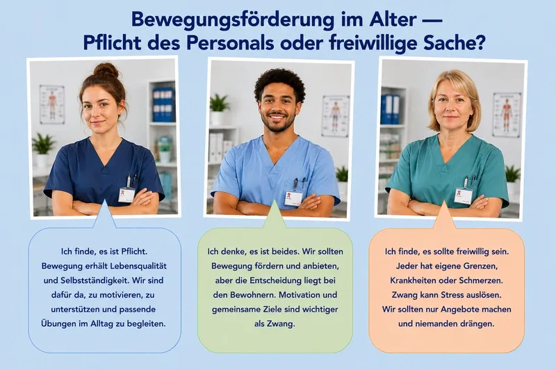 Bewegung im Alter, Pflicht oder freiwillig?