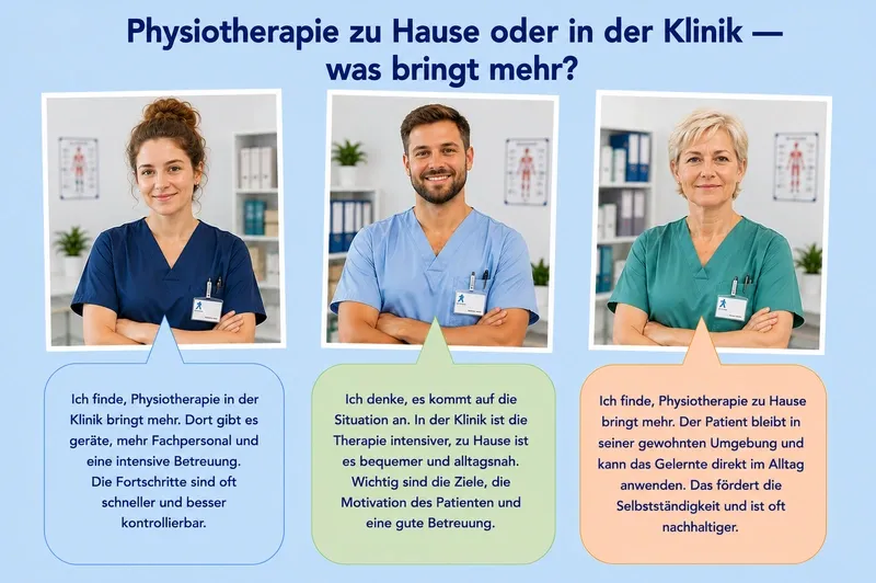 Physiotherapie zu Hause oder in der Klinik?